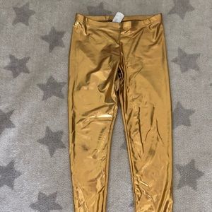 Full length gold shiny leggings- great for costume